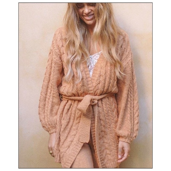 NWT Spell & The Gypsy Yellowstone Knit Cardigan In Caramel Size M/L - Picture 8 of 14